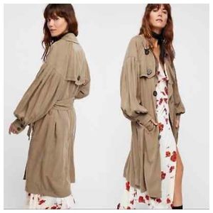 Free People NWT Khaki trench coat